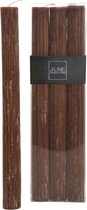 J-Line 6 Dozen met 6 Tafelkaarsen Dinerkaarsen Bruin -13H Set van 36 Stuks in Totaal