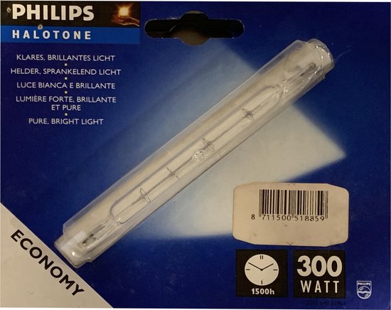 Moderniseren spiegel vragenlijst Philips Halotone 300W R7s 117.6mm 1500h staaf halogeen lamp | bol.com