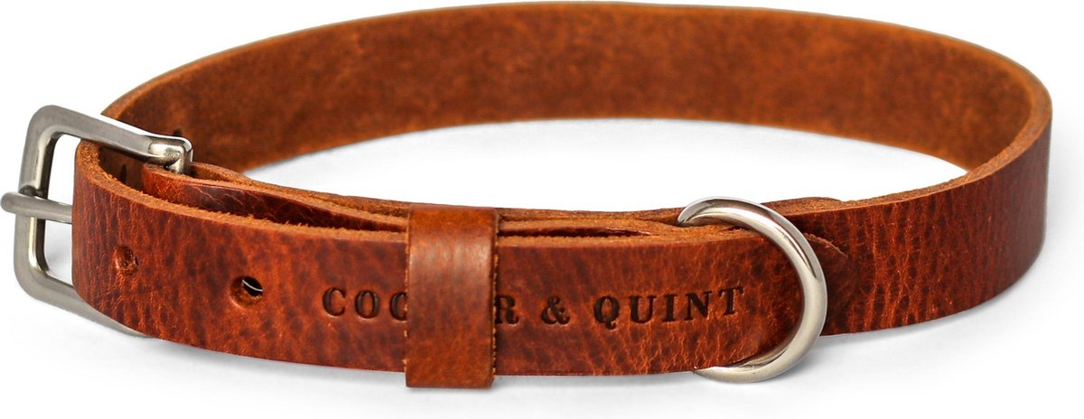 Cooper & Quint No Fuss leren halsband hond