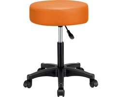 Casaria Verstelbare Draaikruk - 46/60cm Zithoogte – 1 Stuks Oranje