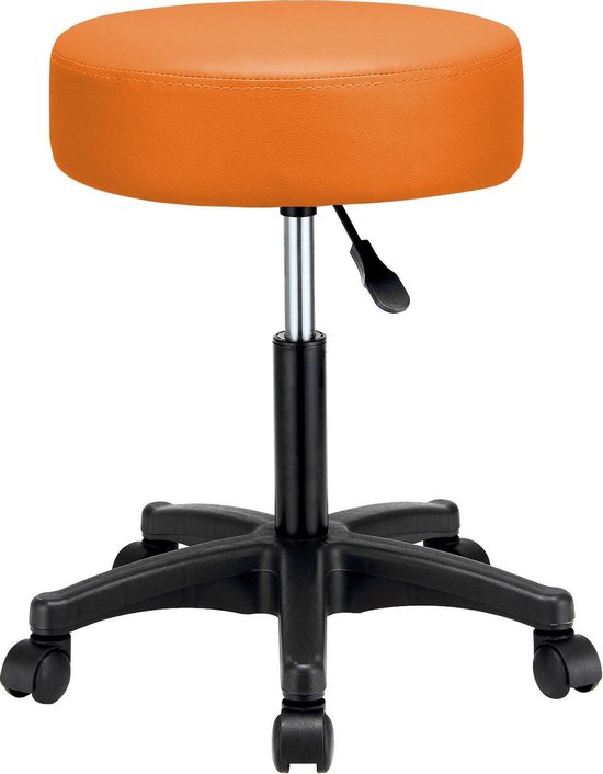 Monzana Stool Office Chair - Siège rembourré - Orange