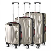 Monzana Hardcase koffer set Ikarus Champagne M/L/XL