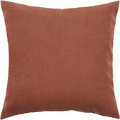 Luxe sierkussen SIR terracotta - 50 x 50 cm - polyester - velvet -  wonen - interieur