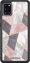 Samsung A31 hoesje - Stone grid marmer | Samsung Galaxy A31 case | Hardcase backcover zwart