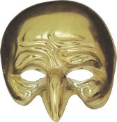 CARNIVAL TOYS - Goudkleurig kromme neus masker - Maskers > Half maskers