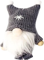 Kerst | Kerstboom decoratie | Ornament | Hanger | Kabouter | Stof |  Grijs