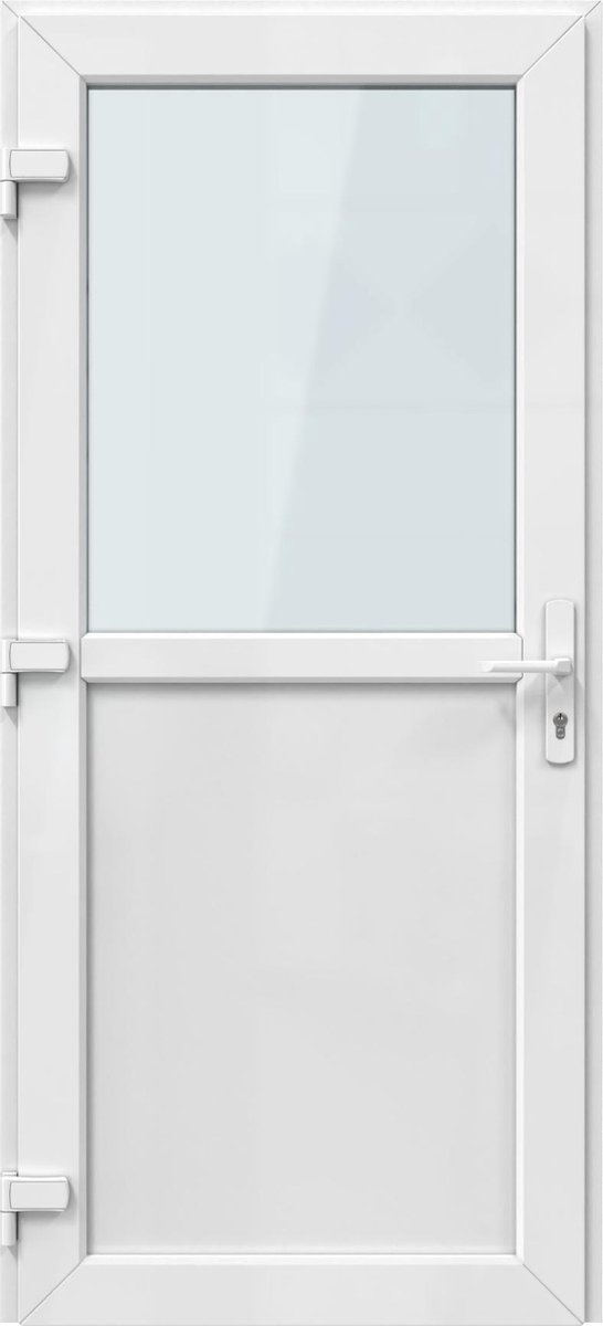 Kunststof Buitendeur met Kozijn | PVC Deur - 98 x 215 1/2 Glas -  Rechtsdraaiend | bol.com