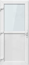 Kunststof Buitendeur met Kozijn | PVC Deur - 98 x 215 1/2 Glas - Rechtsdraaiend