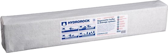 Foto: Drainageblok hydroblob hydrorock d34 drainage voorkomen van wateroverlast geen leidingwerk nodig 120x15x20 cm 