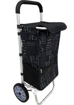 Cabino boodschappentrolley Oxford Zwart