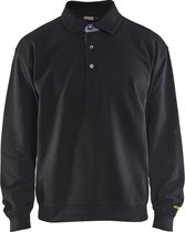 Blåkläder 3370-1158 Polo Sweatshirt Zwart maat M