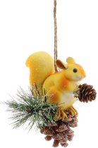 Kerstboom versiering - Decoratie - Hanger - Ornament - Eekhoorn - Geel - Able & Borret