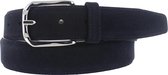 Bradbury - Stijlvolle suède damesriem - Donkerblauw - 75 cm