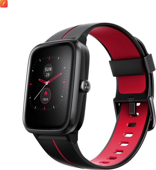 Smartwatch Pro 3 - Zwart/Rood - Heren - Dames - Met GPS - Hartslag sensor -... | bol.com