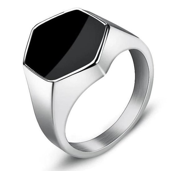 Lolias Roestvrij stalen herenringen voor mannen, matte afwerking, gepolijst, spinner-ringen, ketting, fidget, tegen angst, vintage, ringenset maat 54-70
