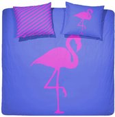 Hoogwaardige Percaline Katoen Lits-jumeaux Dekbedovertrek Flamingo | 240x200/220 | Fijner Geweven | Topkwaliteit