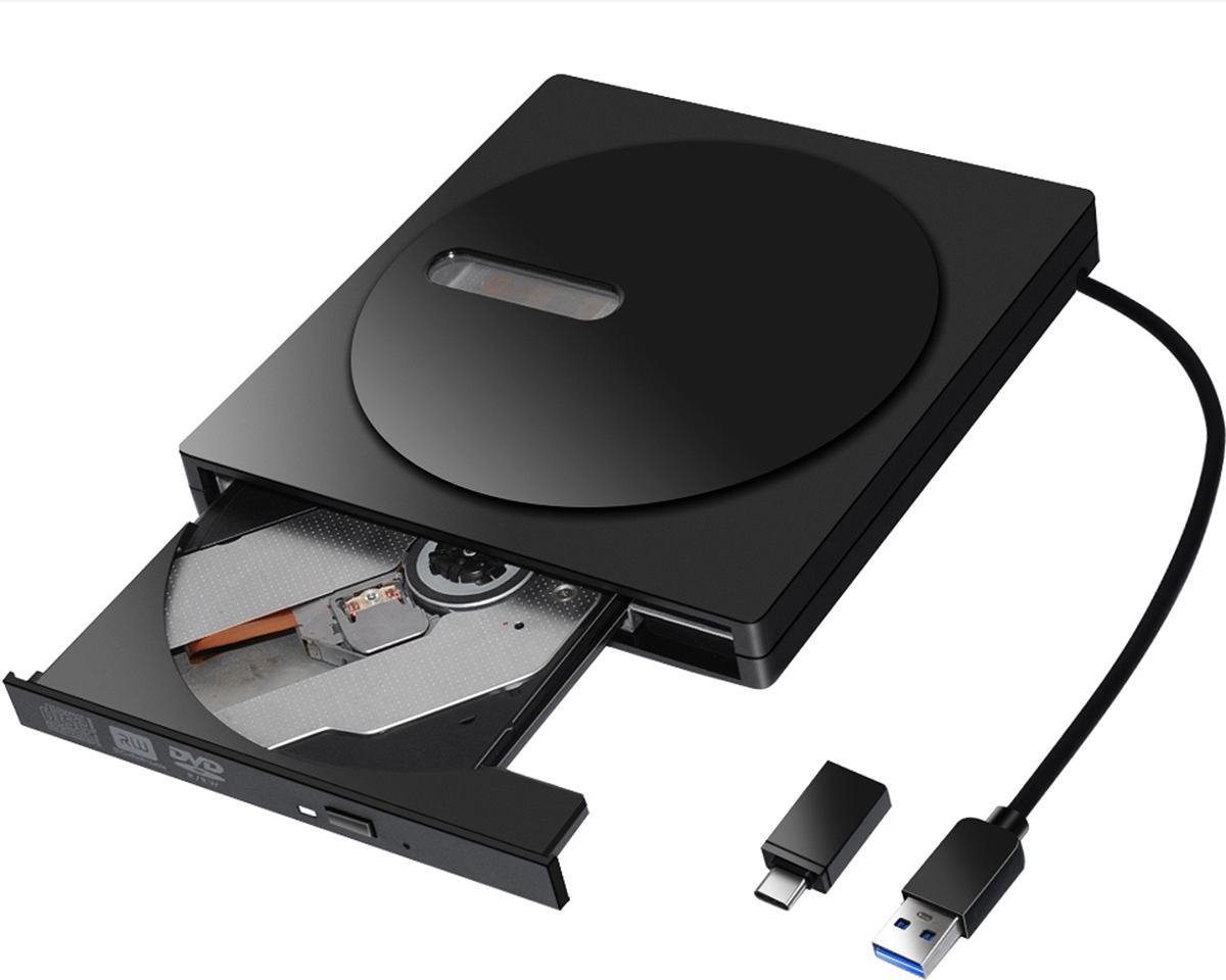 Qy Externe DVD speler en brander - Optical Drive voor PC laptop of Macbook - USB 3.0 en USB C