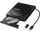 QY lecteur DVD externe et graveur - Drive optique pour PC portable ou MacBook - USB 3.0 et USB C