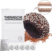 Hair Care Cult ® - Thermische Haarverzorgingskap - Heat Cap - Hot Head - Deep Conditioning - Herstelt Droog en Beschadigd Haar - Inc. Plastic Douchemuts - Draadloos - Lijnzaad