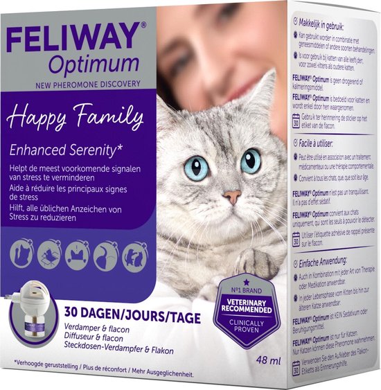 FELIWAY Optimum Startset | 1 Verdamper en Flacon 48ml |Anti-stress voor Kat
