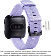 22mm Paars Nylon Horloge Bandje voor (zie compatibele modellen) Samsung, LG, Asus, Pebble, Huawei, Cookoo, Vostok en Vector - klittenbandsluiting – Purple Nylon Strap - Gear S3 - Z