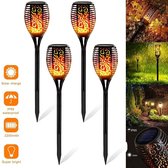 Solar-vlamlicht | IP65 Waterdicht | Zonnelamp | Aan\Uit Schakelaar | Gazonverlichting | Modern | Vlammendesign | Zonne-Energie | Li-ion-batterij | Draadloos