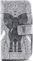 Samsung Core Plus bookcase leer hoesje hoesje - Olifant cartoon