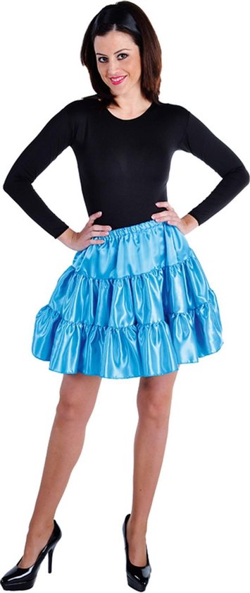 Magic Design Verkleed Rok Dames Satijn Turquoise Maat L