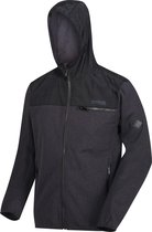 Upham Hybrid softshell-wandeljas van Regatta met capuchon voor Heren met waterafstotende afwerking, Sportjas, Zwart