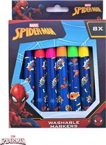 Spiderman - Stiften  - Uitwasbare stiften - 8 Stiften - Washable Markers - Spider-Man - Marvel