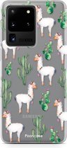Samsung Galaxy S20 Ultra hoesje TPU Soft Case - Back Cover - Alpaca / Lama