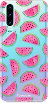 Fooncase Hoesje Geschikt voor Huawei P30 - Shockproof Case - Back Cover / Soft Case - Watermeloen