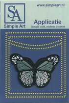 Opstrijk applicaties / Strijk Patch Set / Vlinder /Formaat: 6,9 x 4,6 cm