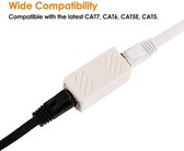 RJ45 Coupler Ethernet Inline Connector Plugs for Cat5 Cat5e Cat6e Cat7 Cable (1 Pack- White)