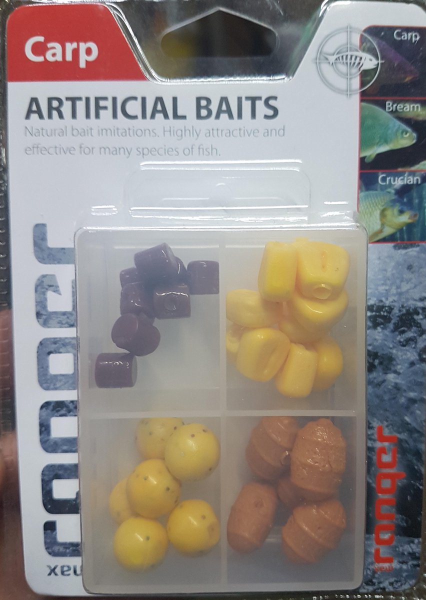 Artificial Baits - Assortiment Kunstaas 4 Soorten - Mais - Boilie - Tijgernoot - Pellet - 29 Stuks
