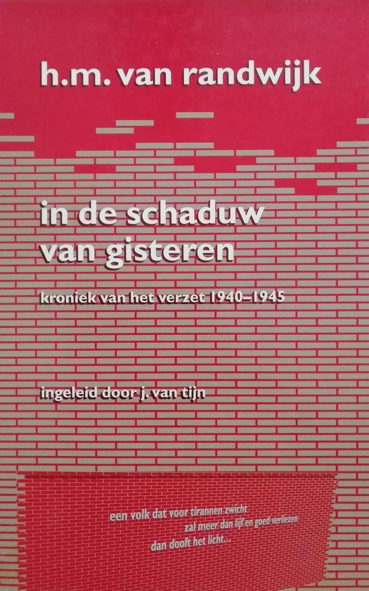 Cover van het boek 'In de schaduw van gisteren' van H.M. van Randwijk