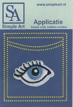 Opstrijk applicaties / Strijk Patch Set / Oog /Formaat: 5,4 x 3,4 cm