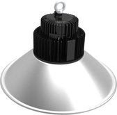 LED UFO High Bay 150W - Aigi Mania - Magazijnverlichting - Waterdicht IP65 - Helder/Koud Wit 6000K - Mat Zwart - Aluminium - BSE