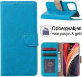 iPhone 12 Mini book case - book cover - portemonnee hoesje - iPhone 12 Mini hoesje wallet case - pasjes houder - BLAUW - EPICMOBILE