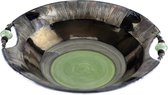 Decoratieve schaal - Letsopa Ceramics -  Model Fruitschaal: Licht groen | Handgemaakt in Zuid Afrika - Uniek - hoogwaardig keramiek - speciaal gemaakt door Letsopa Ceramics voor Nw