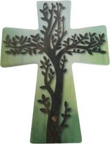 Kruisbeeld keramiek levensboom staand/hangend - religieus - religie