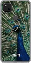 Google Pixel 4a Hoesje Transparant TPU Case - Peacock #ffffff