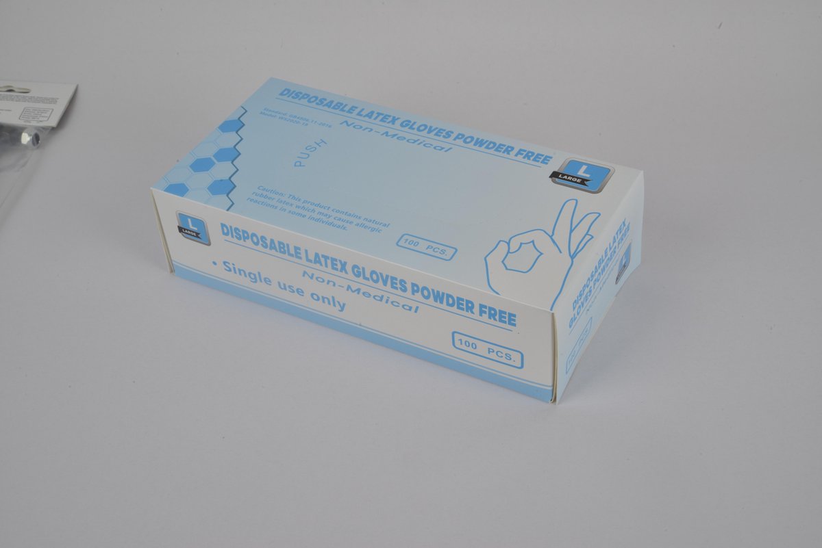 Goedkoopste Latex handschoenen-wegwerphandschoenen large-Wegwerphandschoenen Latex - Wit - 100ST- wegwerphandschoenen poedervrij - LARGE