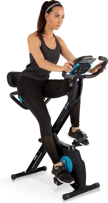 CAPITAL SPORTS Azura M3 Pro - hometrainer - fitness fiets - 8 standen - tablethouder - flexibele trekbanden - riemaandrijving