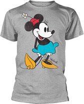 Disney Mickey Mouse Heren Tshirt -L- Minnie Kick Grijs