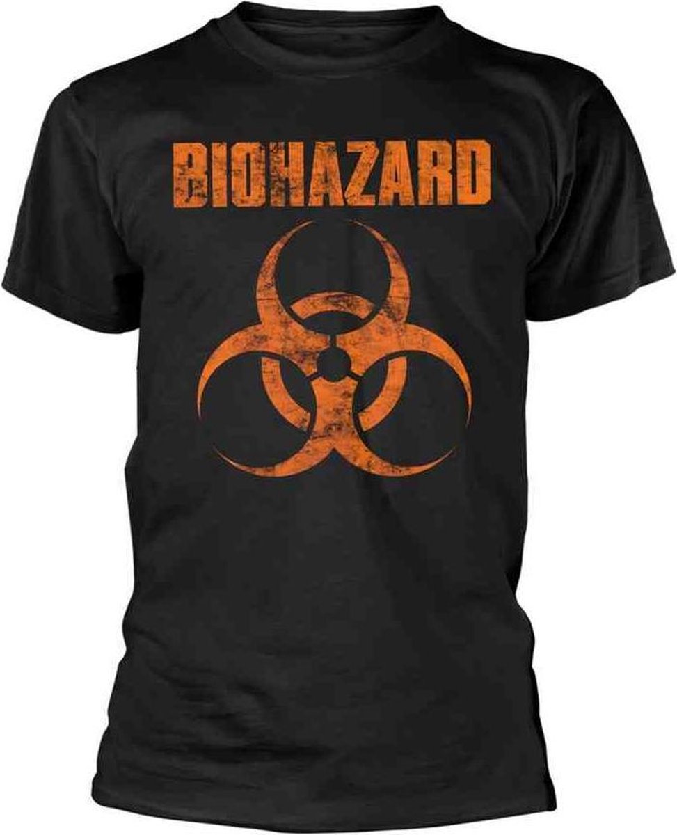 Biohazard Logo Heren T-shirt - zwart - S