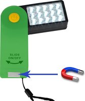 FX Light Magnetisch 15 x LED Torch Lamp - Groen