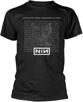 Nine Inch Nails Heren Tshirt -L- Head Like A Hole Zwart