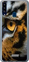 Samsung Galaxy A20s Hoesje Transparant TPU Case - Tiger #ffffff