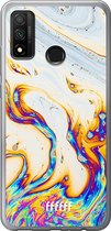 Huawei P Smart (2020) Hoesje Transparant TPU Case - Bubble Texture #ffffff